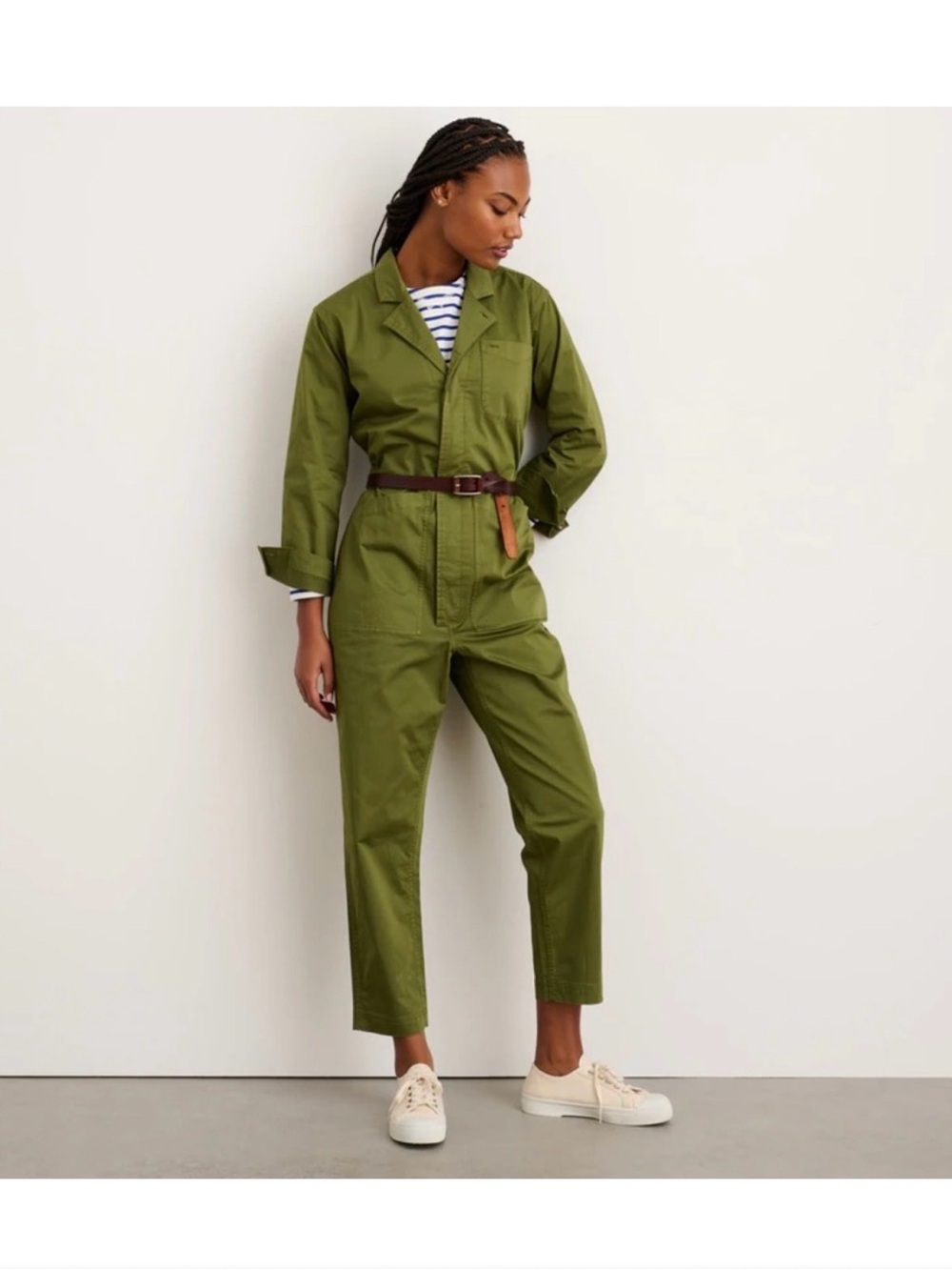 Olive Green Utility Jumpsuit for Women
